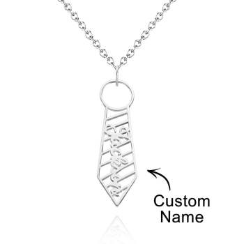 Collier Avec Nom Personnalisé, Style À La Mode, Cadeaux Mignons Pour Papa - votrecollierprenomfr