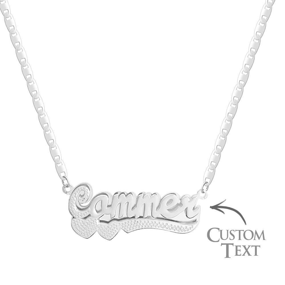 Collier Avec Nom Personnalisé Hip Hop, Lettre Initiale, Collier En Métal Scintillant, Cadeaux Pour Lui - votrecollierprenomfr