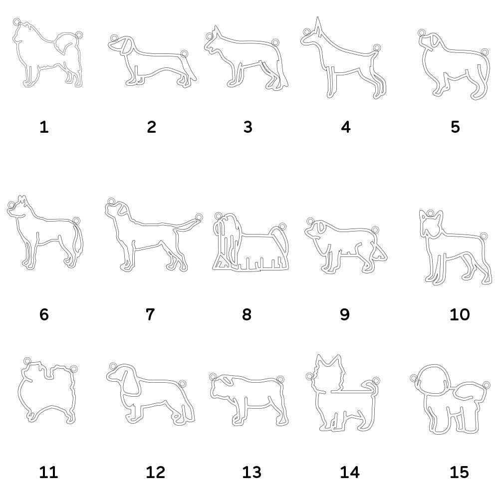 Collier Personnalisé Avec Nom De Contour De Chien, Cadeaux Commémoratifs Créatifs Pour Les Amoureux Des Chiens - votrecollierprenomfr