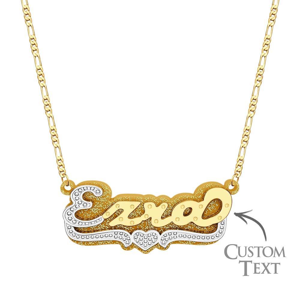Collier Hip Hop Avec Nom Personnalisé, Décoration Colorée En Métal Scintillant Et Acrylique Pour Hommes - votrecollierprenomfr
