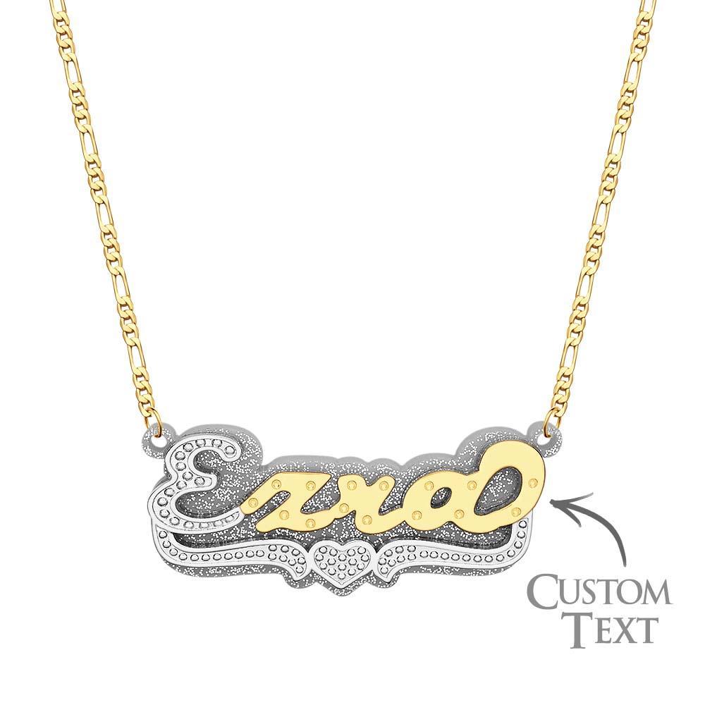 Collier Hip Hop Avec Nom Personnalisé, Décoration Colorée En Métal Scintillant Et Acrylique Pour Hommes - votrecollierprenomfr