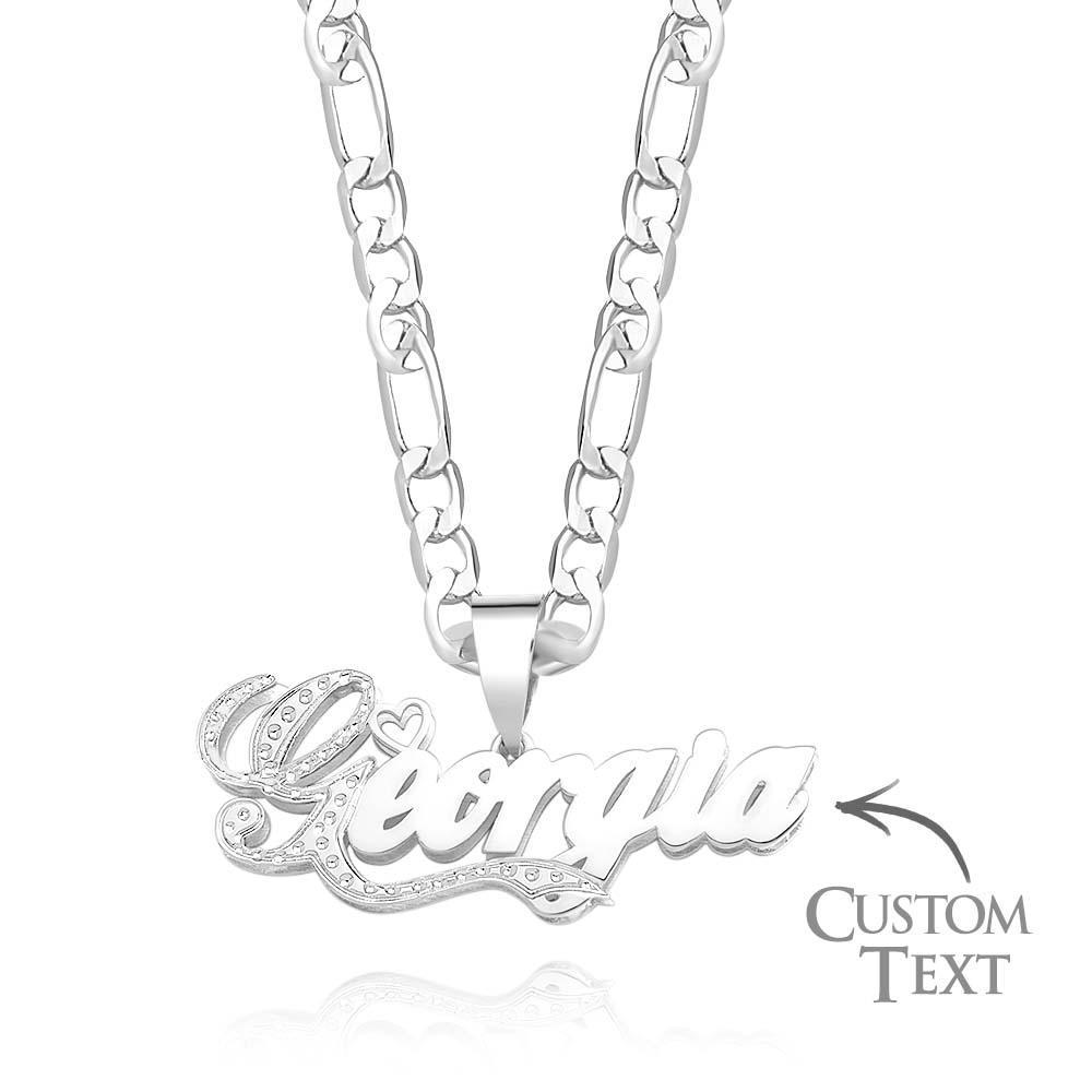 Collier Avec Nom Classique, Pendentif Initial Scintillant, Bijoux Cadeaux Pour Femmes - votrecollierprenomfr