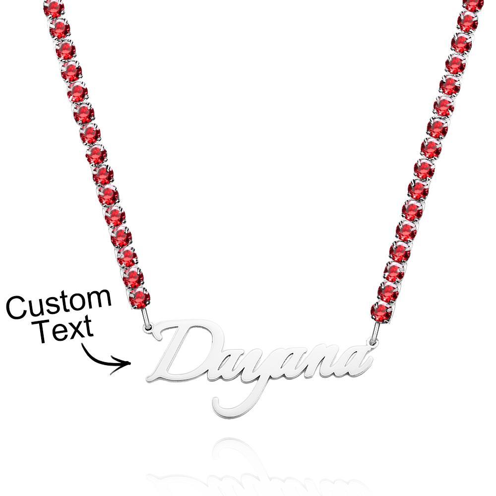 Collier Avec Nom Personnalisé, Chaîne De Tennis, Cadeau À La Mode - votrecollierprenomfr
