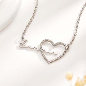 Collier Avec Nom Personnalisé, Cœur Glacé, Ajouré, Bijoux, Cadeau Pour Elle - votrecollierprenomfr