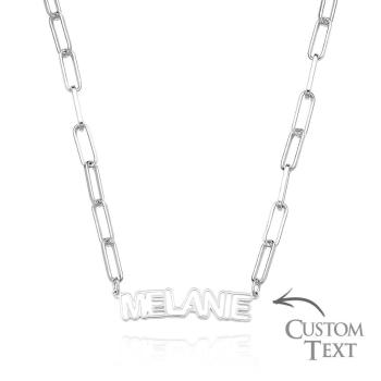 Collier Avec Nom Ajouré Personnalisé, Pendentif Élégant, Bijoux Cadeaux Pour Elle - votrecollierprenomfr