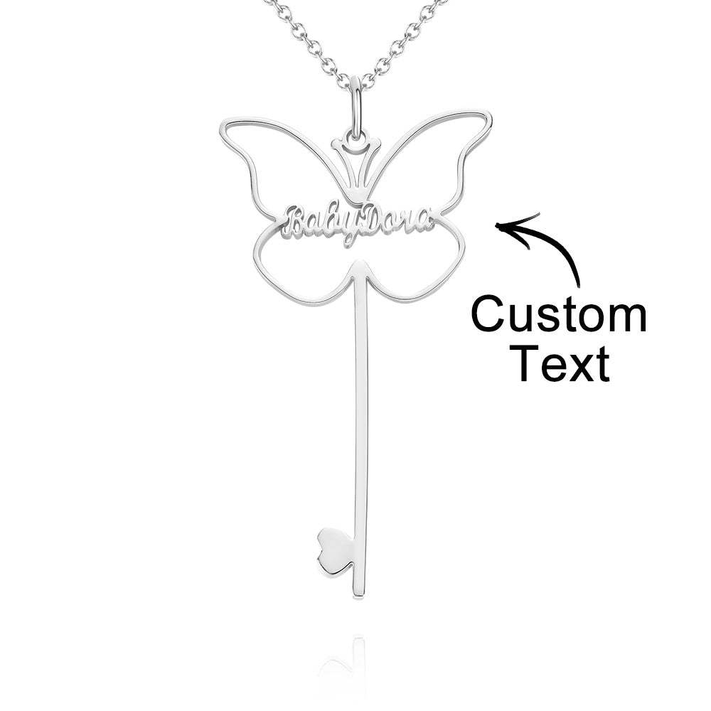 Collier Papillon Personnalisé Nom Personnalisé Collier De Charme Cadeau Pour Les Femmes - votrecollierprenomfr