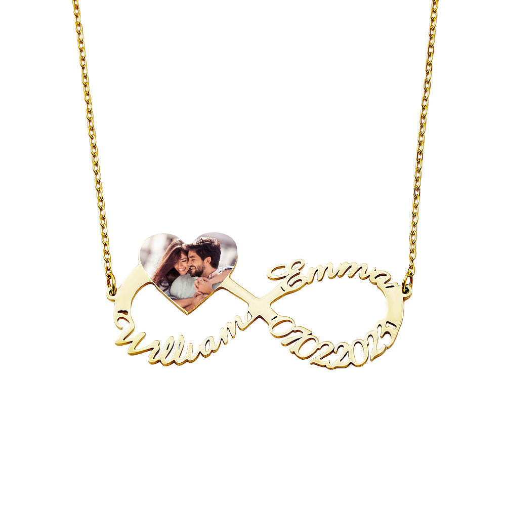 Collier Nom Personnalisé, Collier Infini Personnalisé, Cadeau D'anniversaire De Mariage Pour Elle - votrecollierprenomfr
