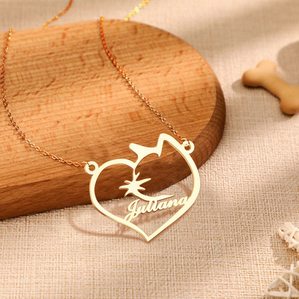 Collier Commémoratif Personnalisé En Forme De Cœur Pour Animaux De Compagnie, Cadeau Commémoratif Pour Elle - votrecollierprenomfr