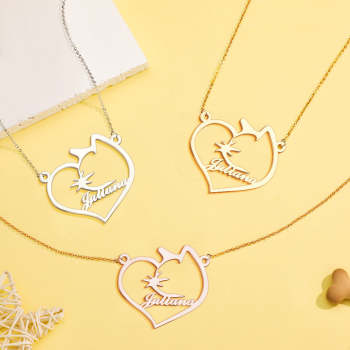 Collier Commémoratif Personnalisé En Forme De Cœur Pour Animaux De Compagnie, Cadeau Commémoratif Pour Elle - votrecollierprenomfr