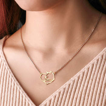 Collier Commémoratif Personnalisé En Forme De Cœur Pour Animaux De Compagnie, Cadeau Commémoratif Pour Elle - votrecollierprenomfr