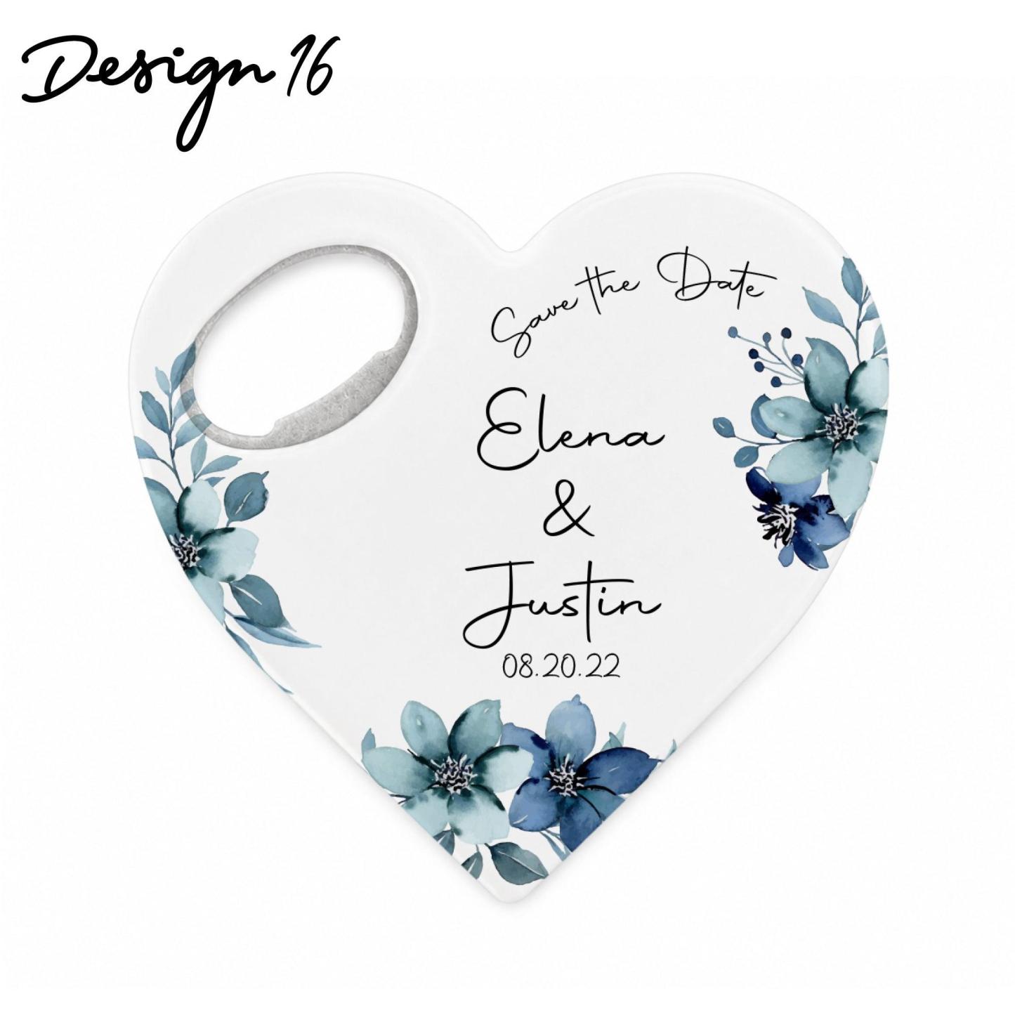 Ouvre-bouteille Personnalisé En Forme De Cœur, Aimant Personnalisé, Ouvre-bouteille En Forme De Cœur, Cadeaux Pour Invités De Mariage - votrecollierprenomfr