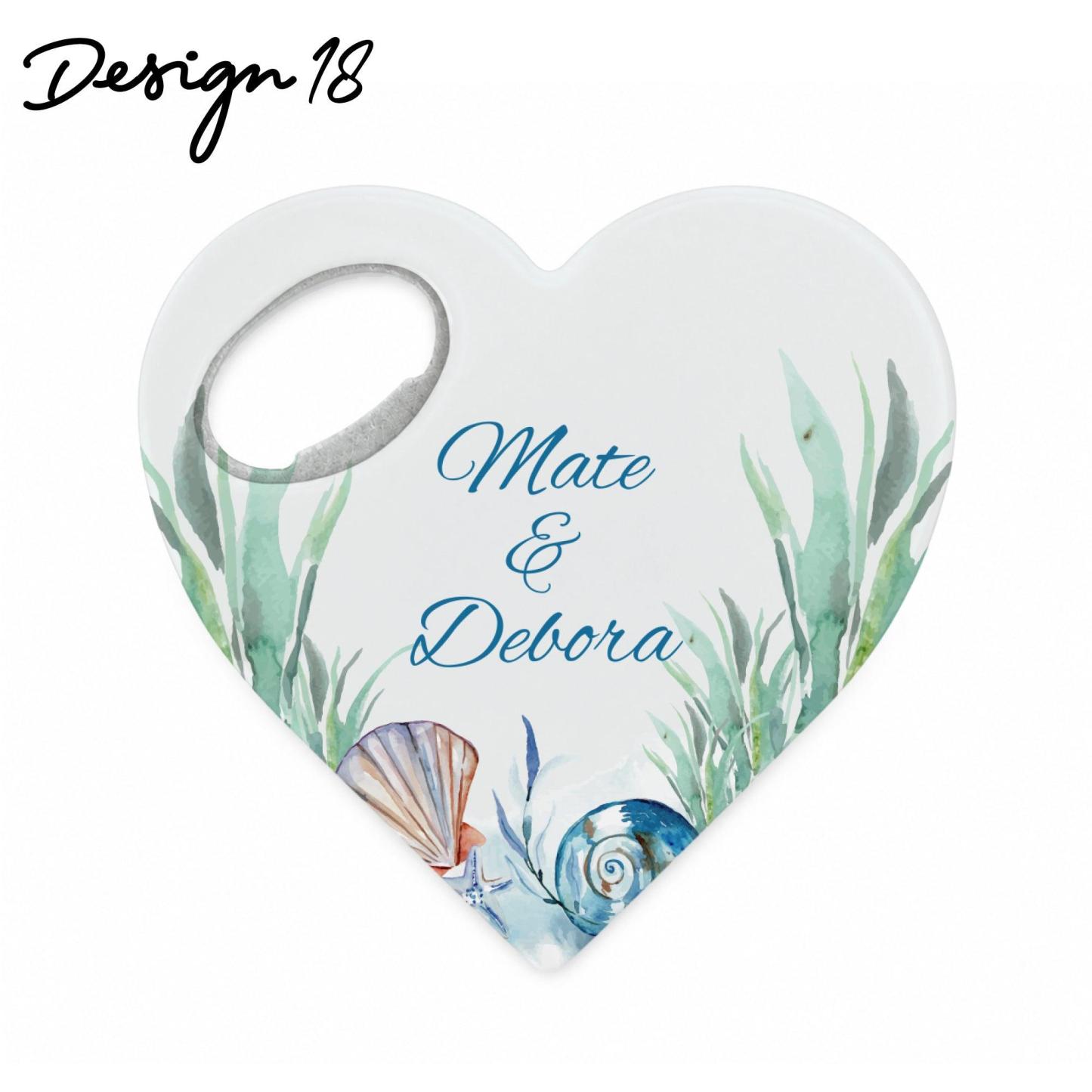 Ouvre-bouteille Personnalisé En Forme De Cœur, Aimant Personnalisé, Ouvre-bouteille En Forme De Cœur, Cadeaux Pour Invités De Mariage - votrecollierprenomfr