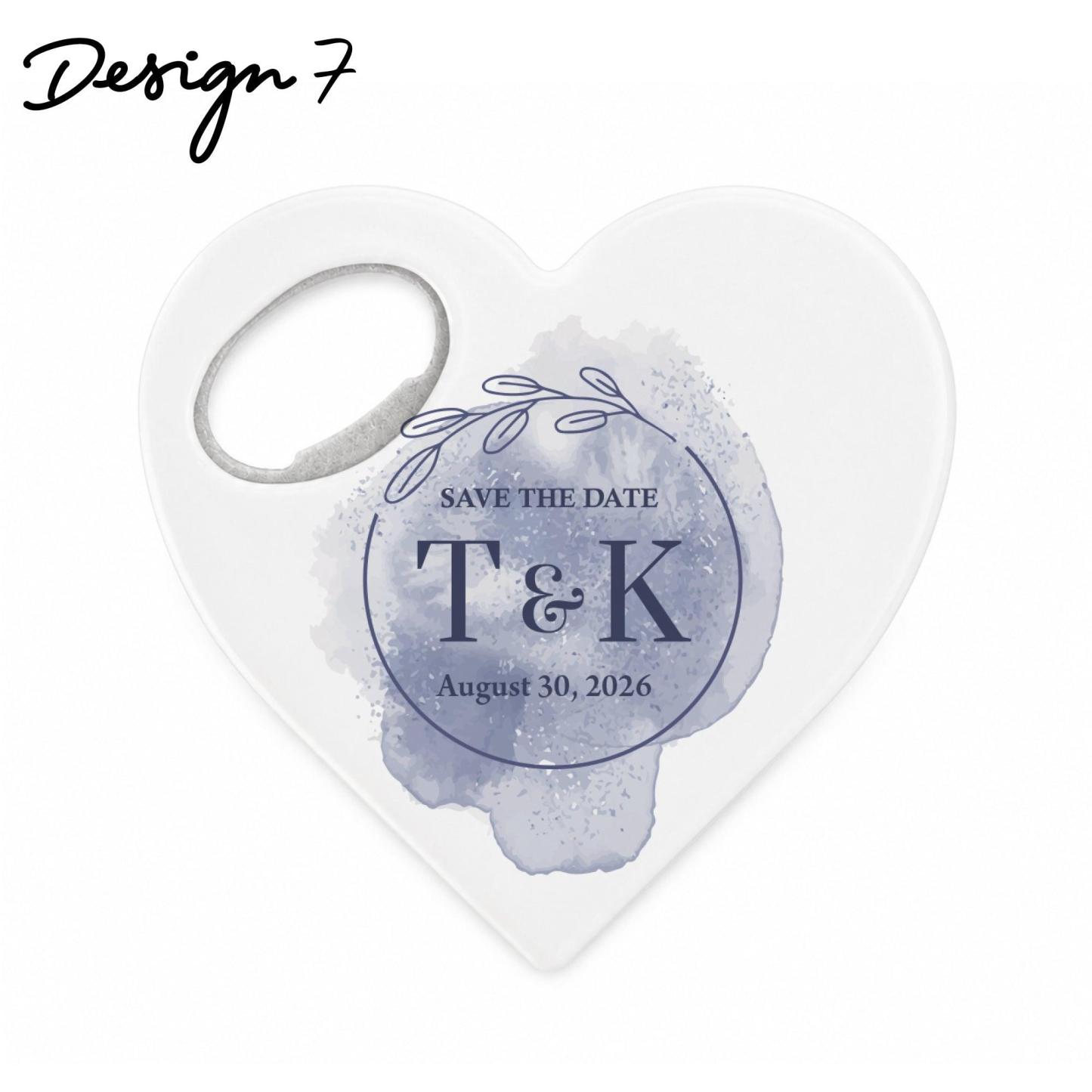 Ouvre-bouteille Personnalisé En Forme De Cœur, Aimant Personnalisé, Ouvre-bouteille En Forme De Cœur, Cadeaux Pour Invités De Mariage - votrecollierprenomfr