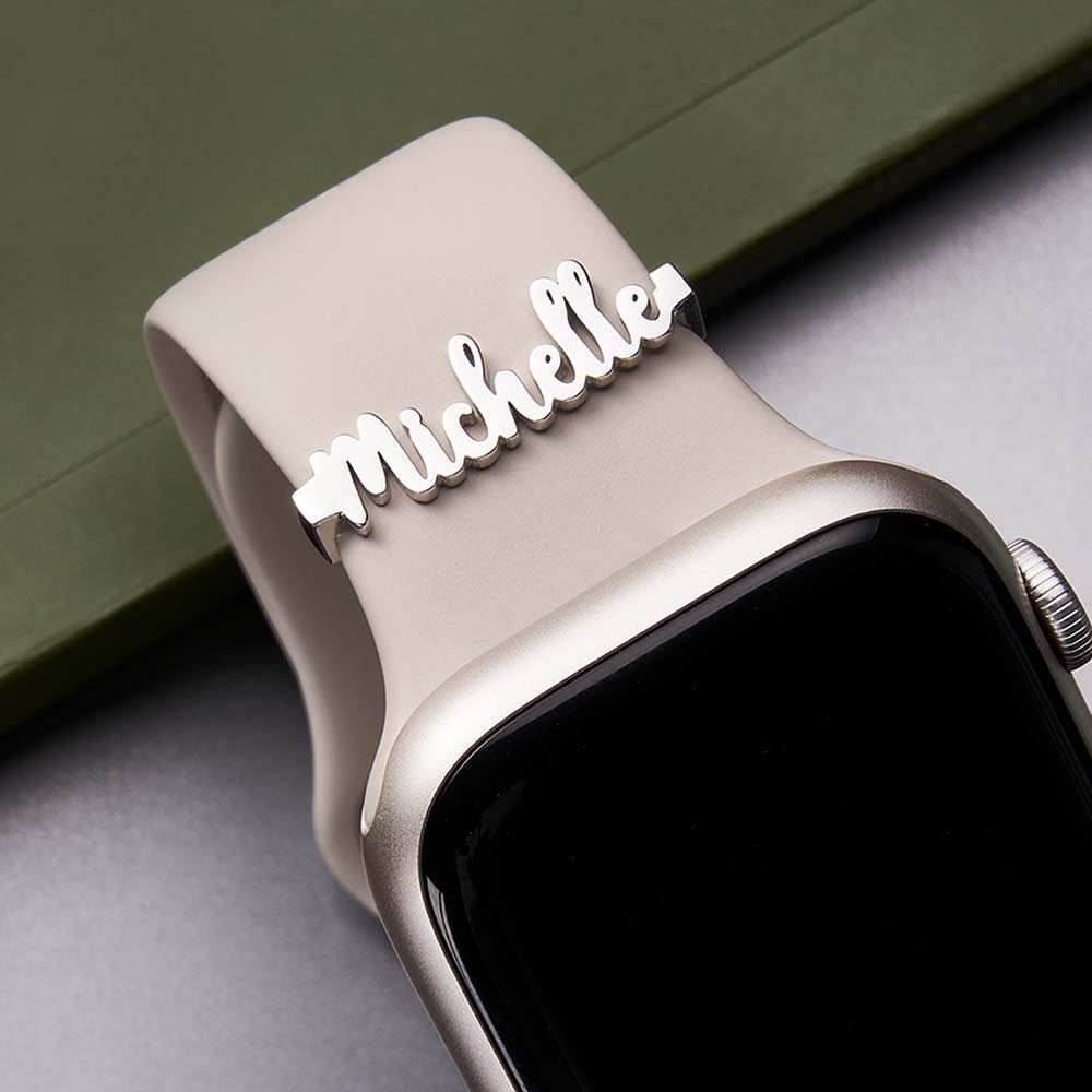 Accessoire De Bracelet De Montre Avec Nom Personnalisé, Cadeau De Charme Pour Elle - votrecollierprenomfr