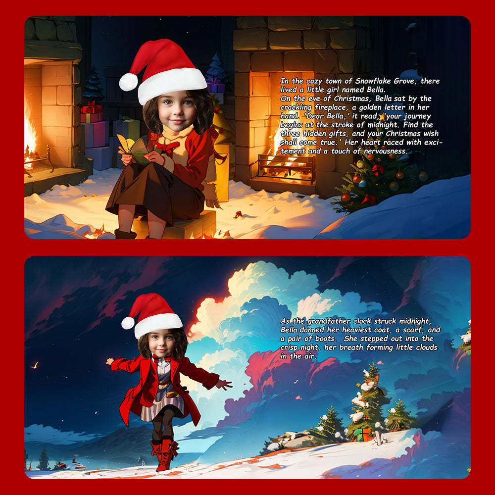 Livre De Noël Pour Bébé Nom Et Visage Personnalisés Cadeaux De Noël Pour Bébé - votrecollierprenomfr