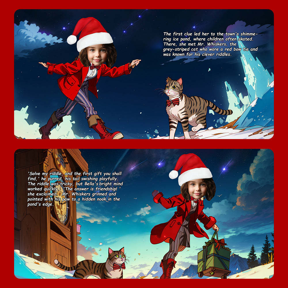 Livre De Noël Pour Bébé Nom Et Visage Personnalisés Cadeaux De Noël Pour Bébé - votrecollierprenomfr