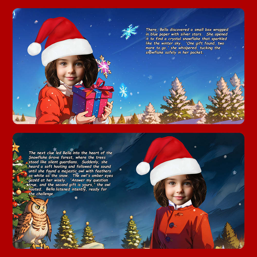 Livre De Noël Pour Bébé Nom Et Visage Personnalisés Cadeaux De Noël Pour Bébé - votrecollierprenomfr