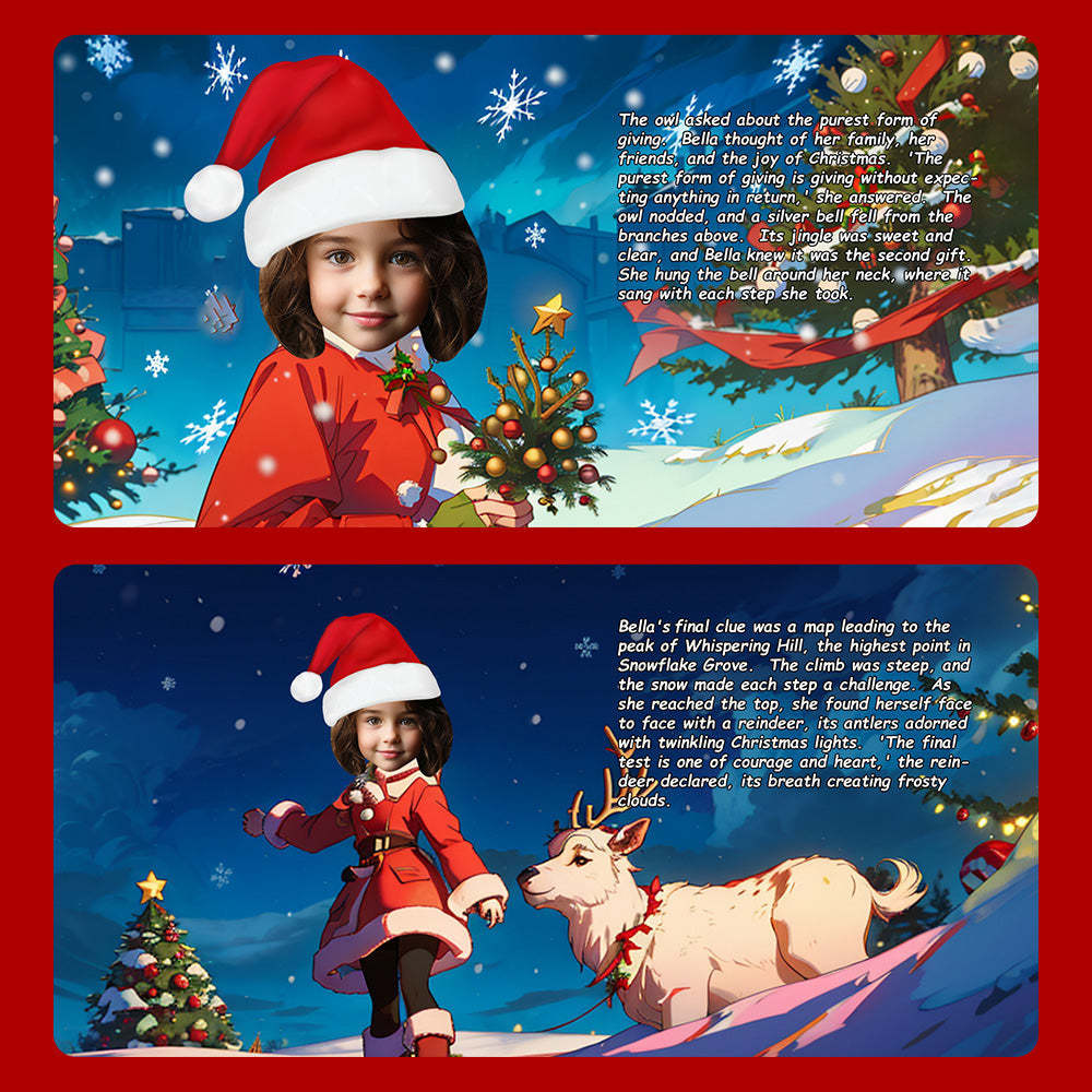 Livre De Noël Personnalisé Avec Nom Et Visage, Cadeaux De Noël Pour Bébé - votrecollierprenomfr