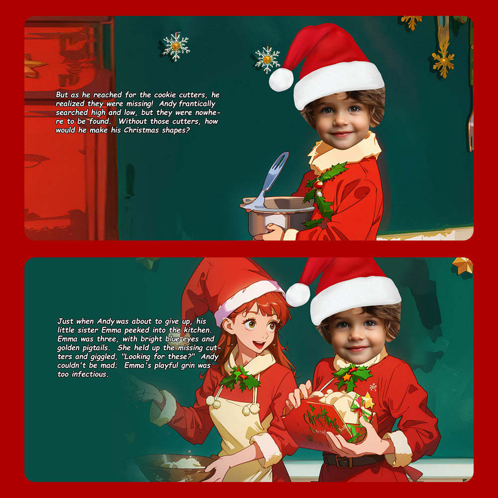 Livre De Noël Personnalisé Avec Nom Et Visage, Cadeaux De Noël Pour Bébé - votrecollierprenomfr
