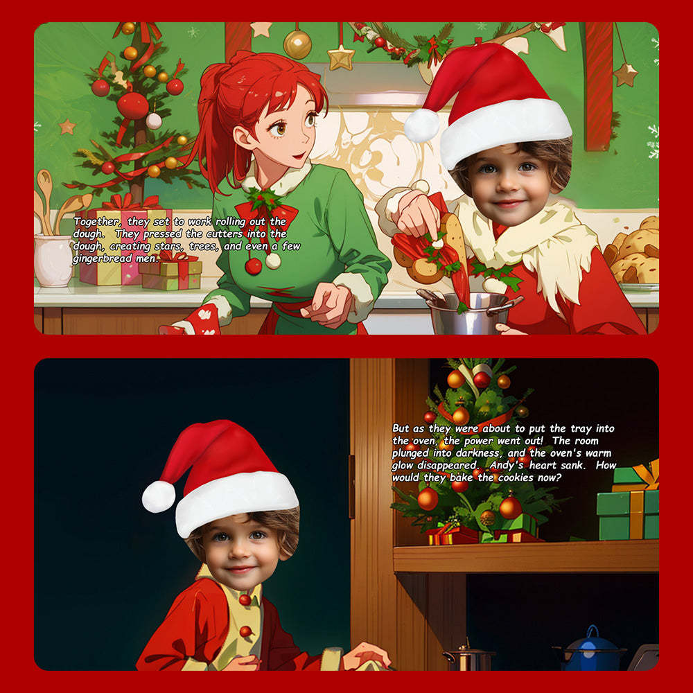 Livre De Noël Personnalisé Avec Nom Et Visage, Cadeaux De Noël Pour Bébé - votrecollierprenomfr