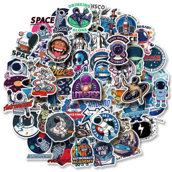 Pack D'autocollants 50 Pièces Astronaute 4-6 Cm - votrecollierprenomfr