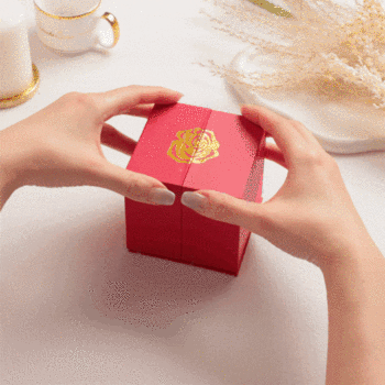 Boîte-cadeau De Collier En Forme De Rose Relevable Romantique, Boîte-cadeau De Bijoux - votrecollierprenomfr