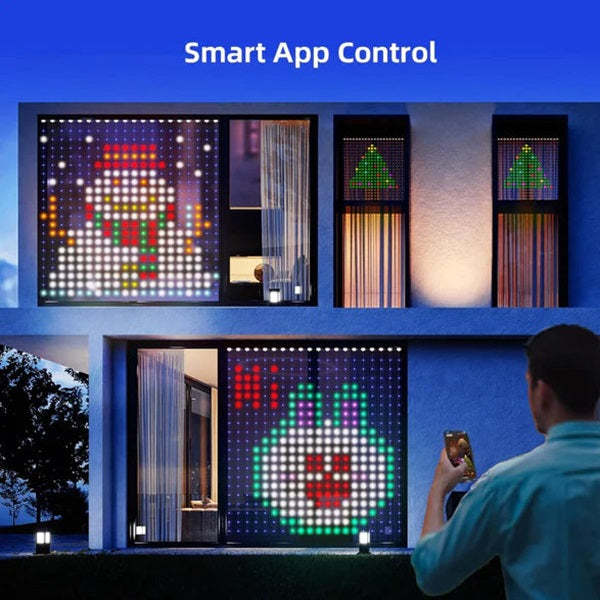 Rideaux Lumineux Led Intelligents, Multicolores, Avec Sous-titres Bluetooth, Contrôlés Par Application, Rvb - votrecollierprenomfr