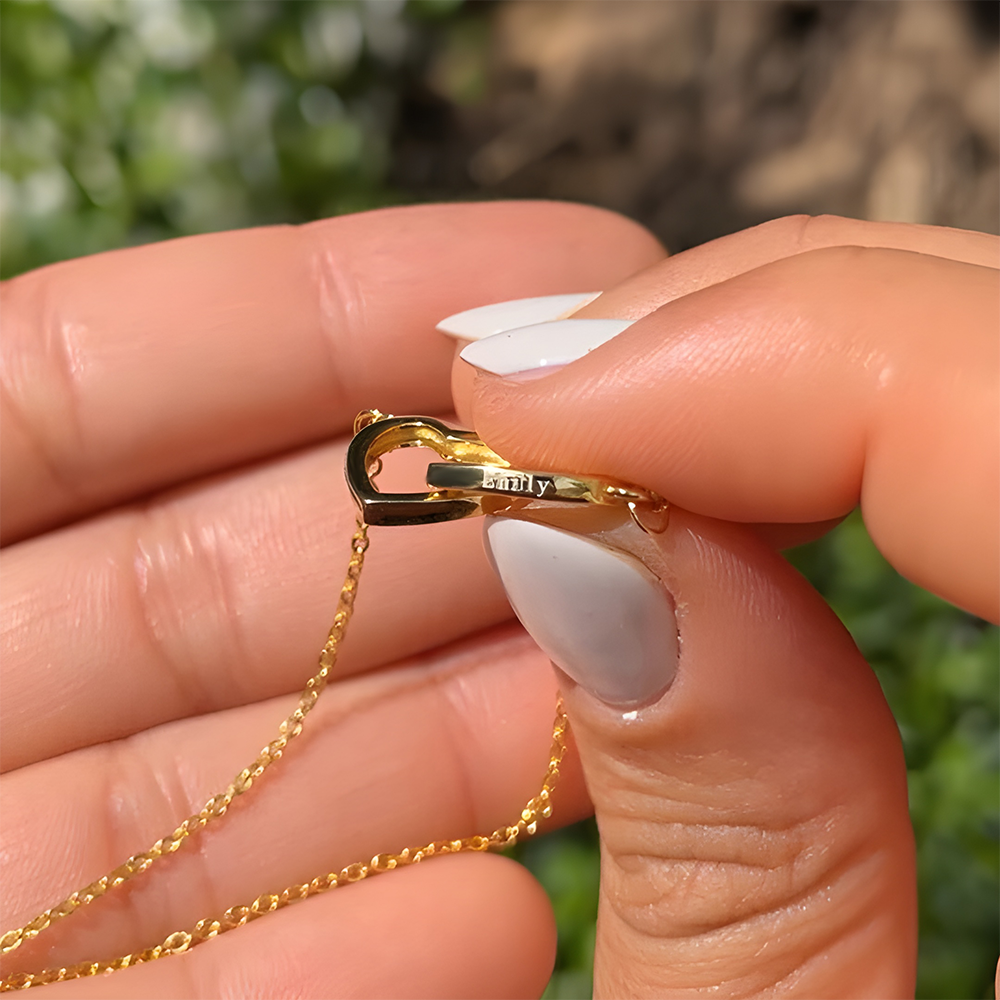Collier Cœur Gravé Avec Véritable Rose, Coffret Cadeau Ours En Rose, Coffret Cadeau Pour Bijoux - votrecollierprenomfr
