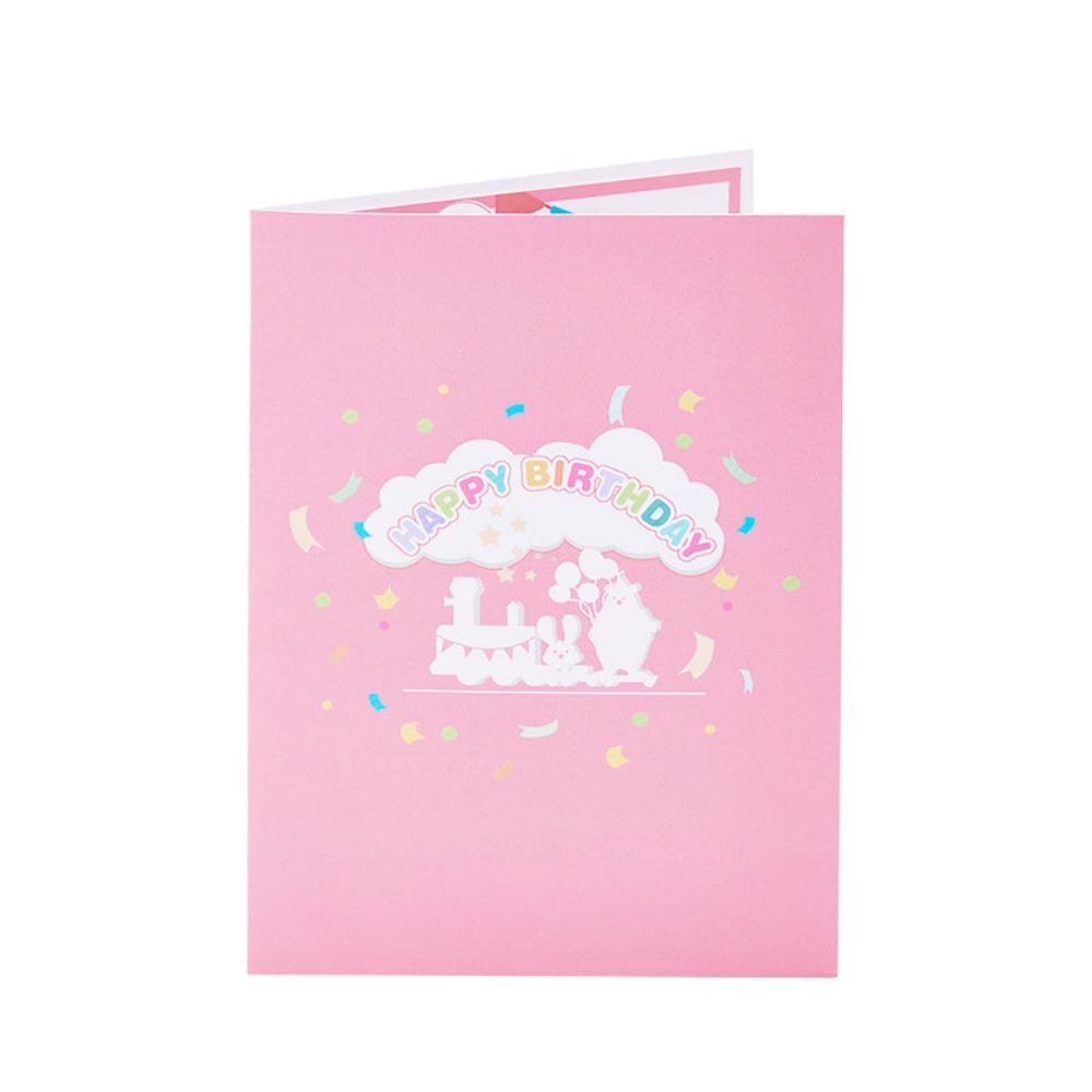 Carte De Vœux Pop-up Train D'anniversaire 3d - votrecollierprenomfr