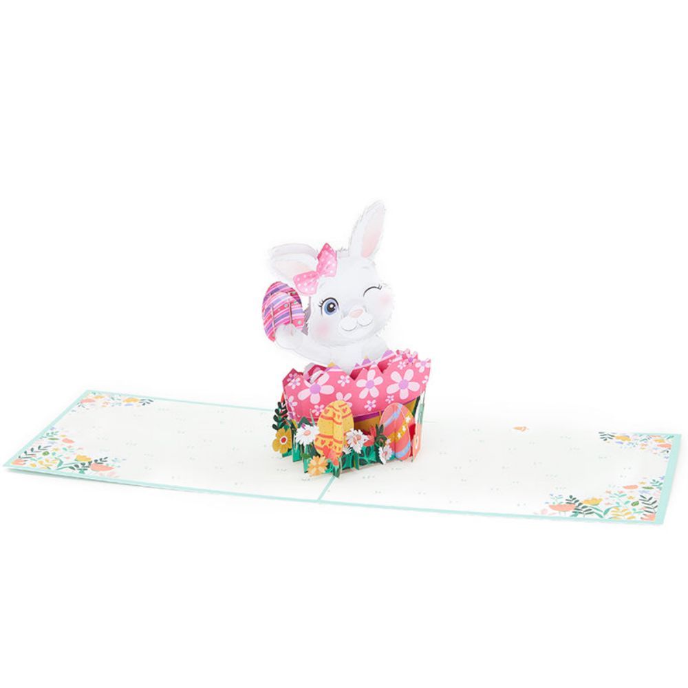 Oeuf De Lapin De Pâques 3d Pop Up Carte De Vœux - votrecollierprenomfr