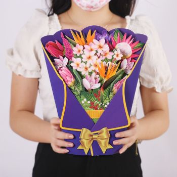 Heaven Bird Carte De Vœux Pop-up 3d Bouquet De Fleurs Carte Pop-up - votrecollierprenomfr