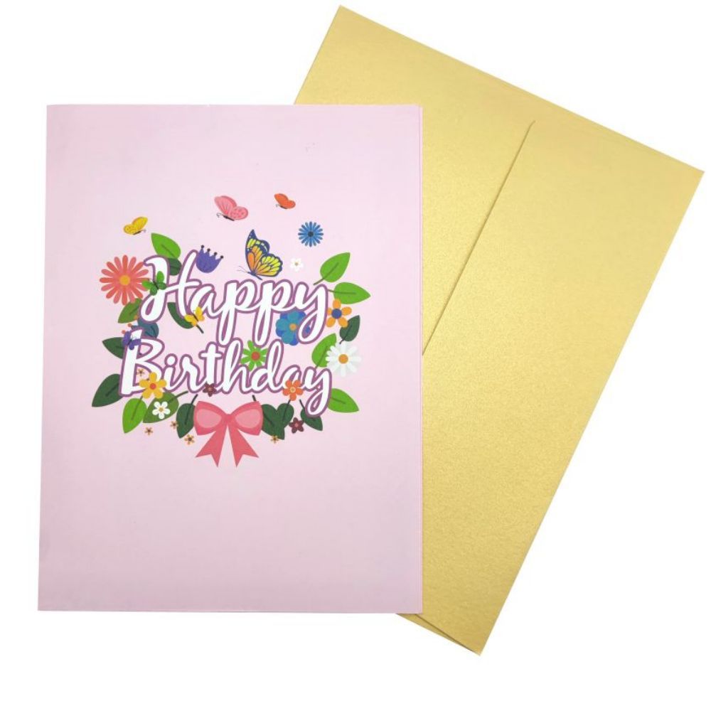 Joyeux Anniversaire Pop Up Carte Fleurs 3d Pop Up Carte De Voeux - votrecollierprenomfr