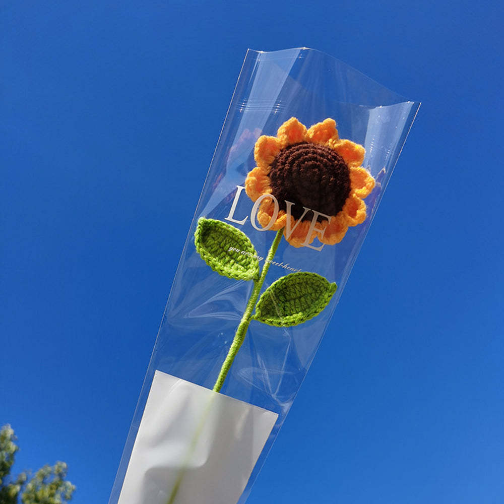 1pc Fleur Au Crochet Cadeau De Fleur Tricoté À La Main Pour Elle - votrecollierprenomfr