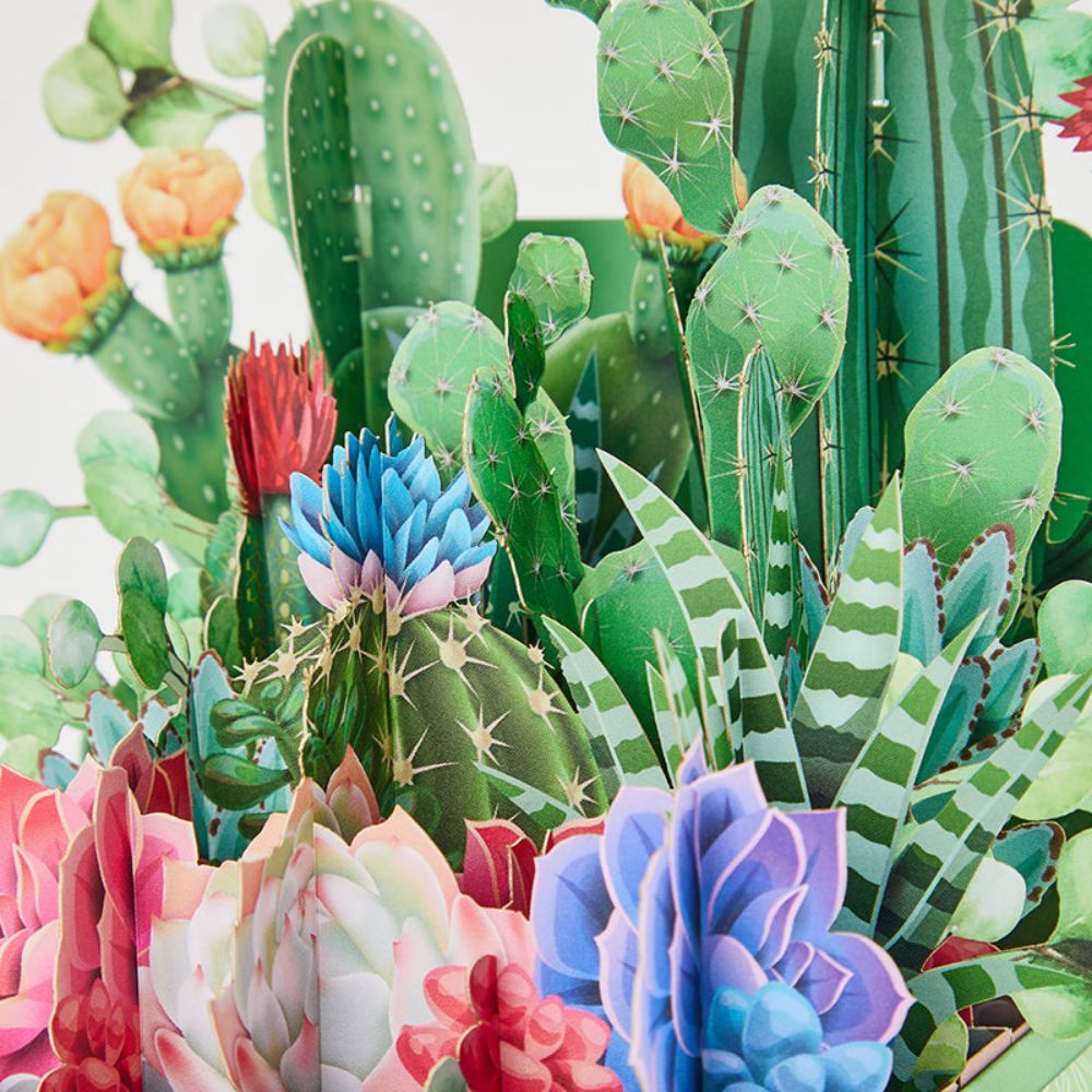 Cactus Pop Up Box Carte Fleur 3d Pop Up Carte De Vœux - votrecollierprenomfr