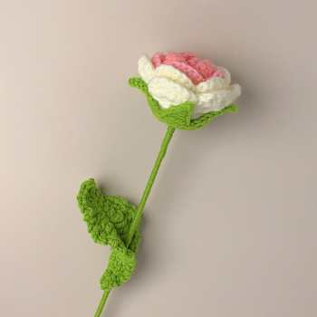 Cadeau De Fleur Tricoté À La Main De Fleur De Crochet De Roses Pour L'amant - votrecollierprenomfr