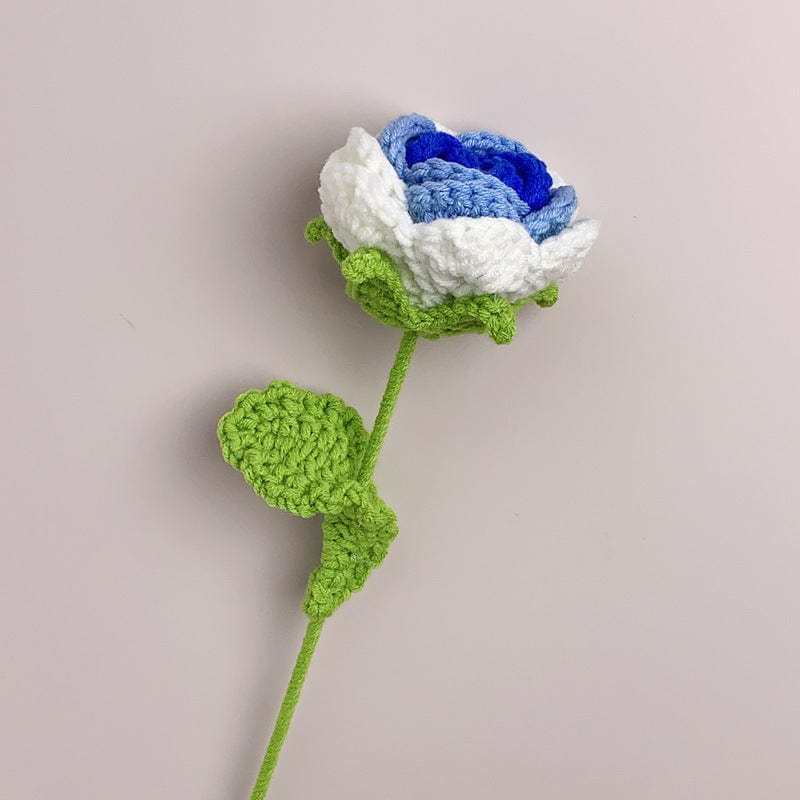 Cadeau De Fleur Tricoté À La Main De Fleur De Crochet De Roses Pour L'amant - votrecollierprenomfr