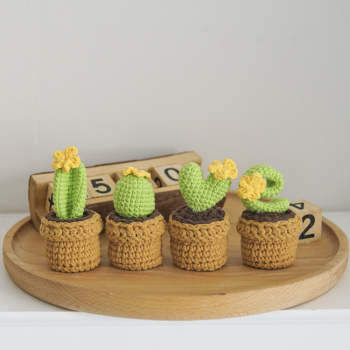 Love Handmade Crochet Terminé Tissé À La Main Tricoté Plantes En Pot Cadeau Pour Amoureux De L'artisanat - votrecollierprenomfr