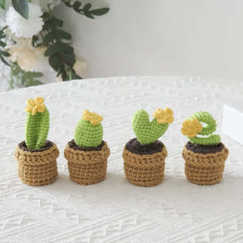 Love Handmade Crochet Terminé Tissé À La Main Tricoté Plantes En Pot Cadeau Pour Amoureux De L'artisanat - votrecollierprenomfr
