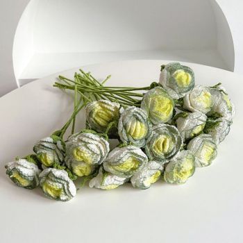 1pc Fleur Tricotée À La Main Rose Crochet Fleur Cadeau Pour Elle - votrecollierprenomfr