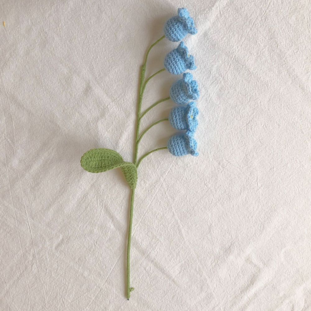 1pc Fait À La Main Tricoté Fleur Cloche Orchidée Crochet Fleur Cadeau Pour Elle - votrecollierprenomfr
