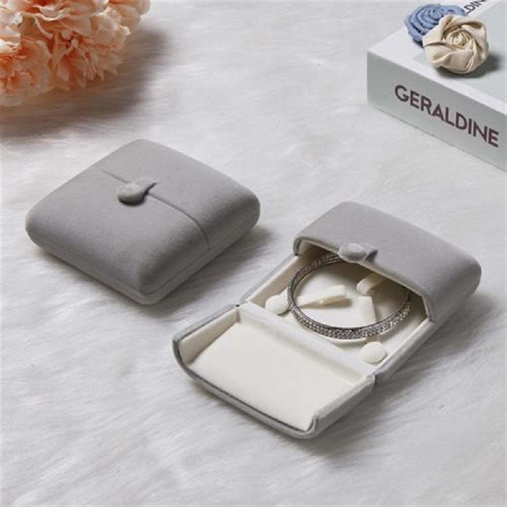 Bracelet Boîte Velours Double Emballage Ouvert Boîte À Bijoux Cadeaux Pour Elle - votrecollierprenomfr