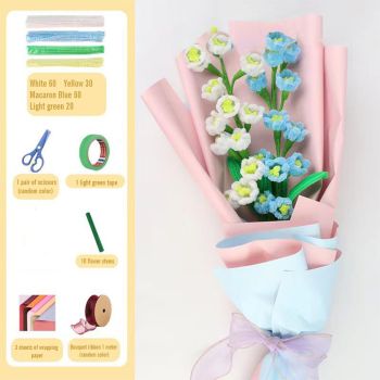 Bricolage Cure-pipe Fleurs Bouquet Fait À La Main Twist Stick Bouquet Cadeau Pour Amoureux - votrecollierprenomfr