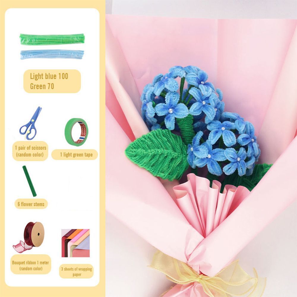 Bricolage Cure-pipe Fleurs Bouquet Fait À La Main Twist Stick Bouquet Cadeau Pour Amoureux - votrecollierprenomfr
