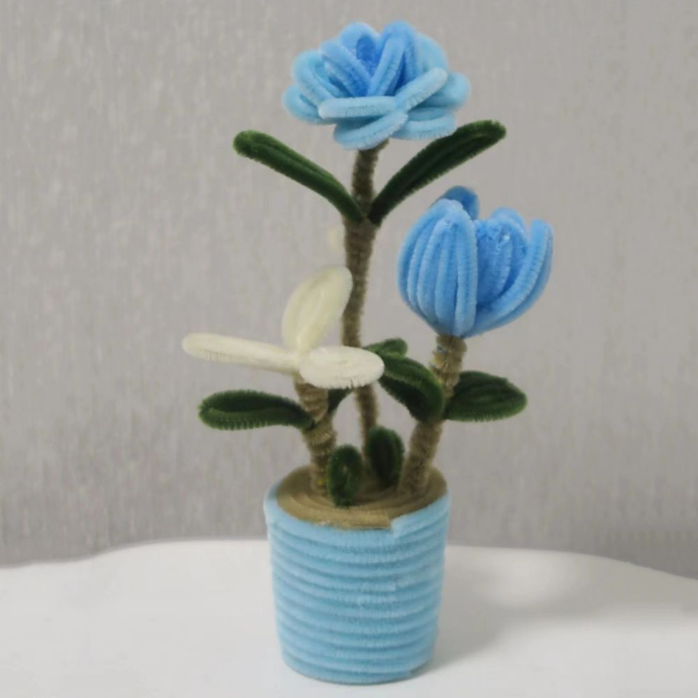 Pipe Cleaner Plante En Pot Fait À La Main Twist Stick Fleurs Cadeau Pour Elle Ou Lui - votrecollierprenomfr