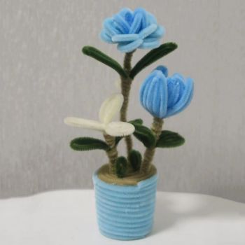 Pipe Cleaner Plante En Pot Fait À La Main Twist Stick Fleurs Cadeau Pour Elle Ou Lui - votrecollierprenomfr