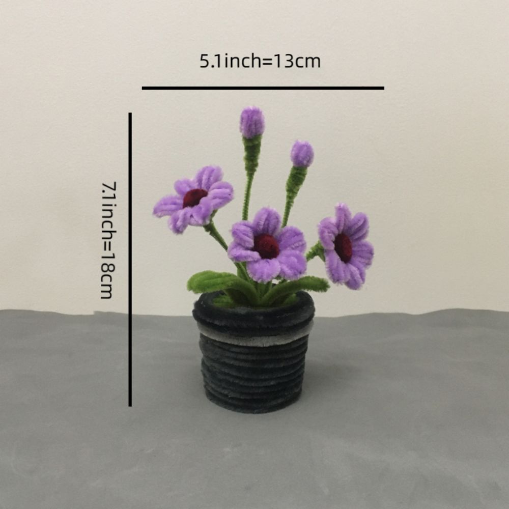 Pipe Cleaner Plante En Pot Fait À La Main Twist Stick Fleurs Cadeau Pour Elle Ou Lui - votrecollierprenomfr