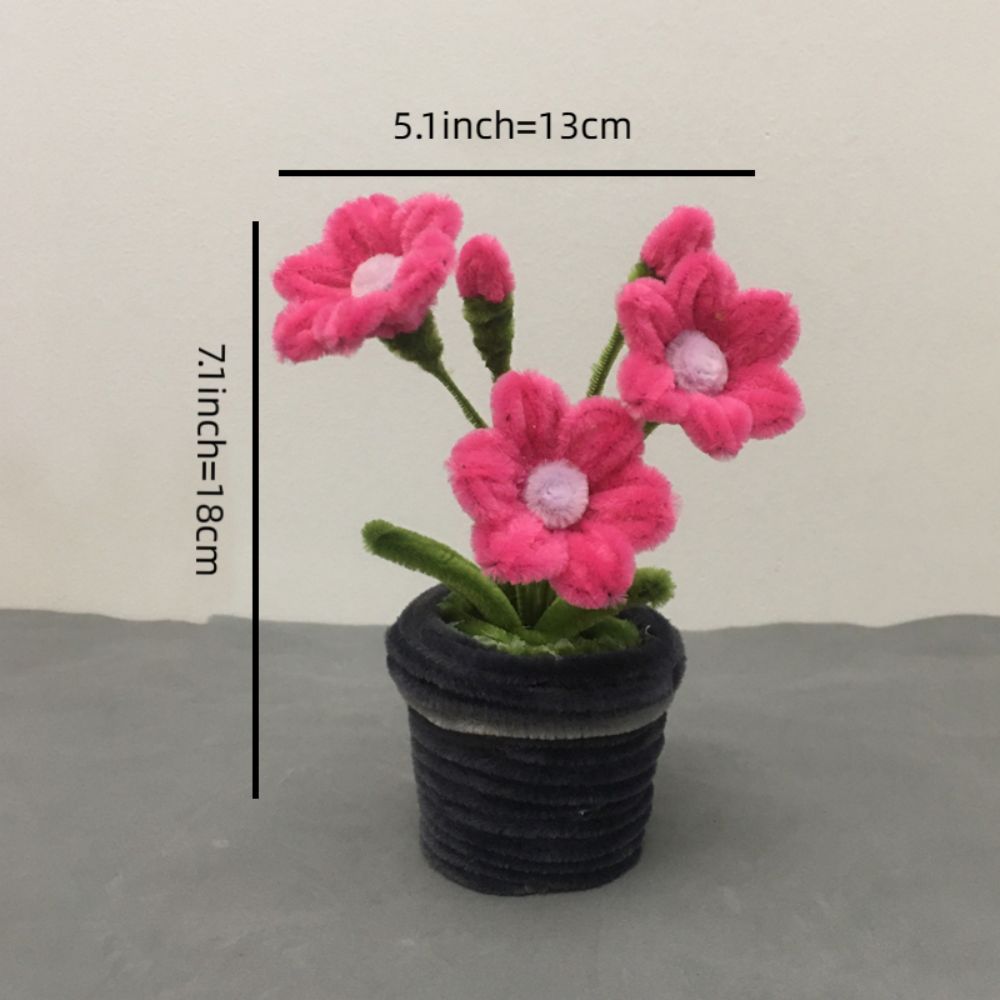 Pipe Cleaner Plante En Pot Fait À La Main Twist Stick Fleurs Cadeau Pour Elle Ou Lui - votrecollierprenomfr