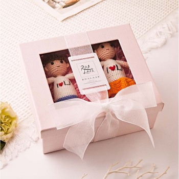 Coffret Cadeau Rose Pour Poupées Au Crochet - votrecollierprenomfr