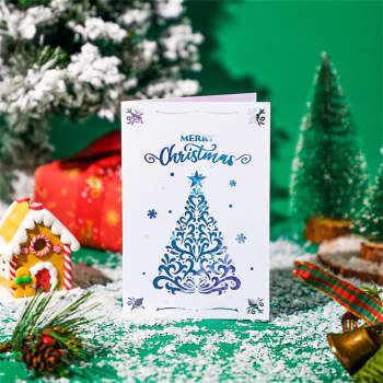 Carte Pop Up De Noël 3d Carte De Voeux De Noël Creuse - votrecollierprenomfr