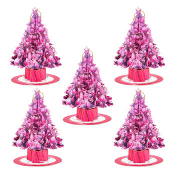 Carte De Vœux Pop-up 3d, Ornements D'arbre De Noël, 5 Pièces - votrecollierprenomfr